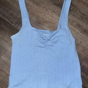 American Eagle Outfitters Light Blue Textured Tank Top